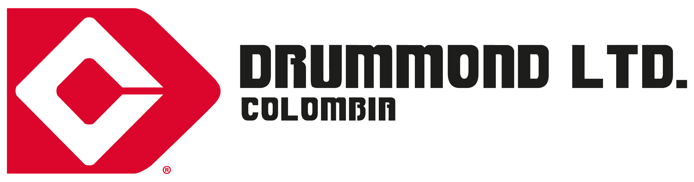 Logo de Drummond Ltd., empresa minera estadounidense con importantes operaciones de extracción y exportación de carbón térmico en el departamento del Cesar, Colombia.
