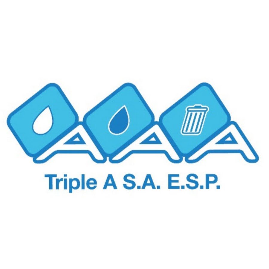Logo de la empresa de servicios públicos Triple A, que presta los servicios de acueducto, alcantarillado y aseo en Barranquilla y el Atlántico.